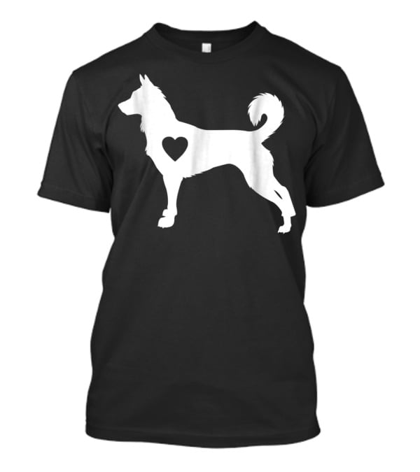 Canaan Dog Love Heart Silhouette Dog Mom Idea T-Shirt