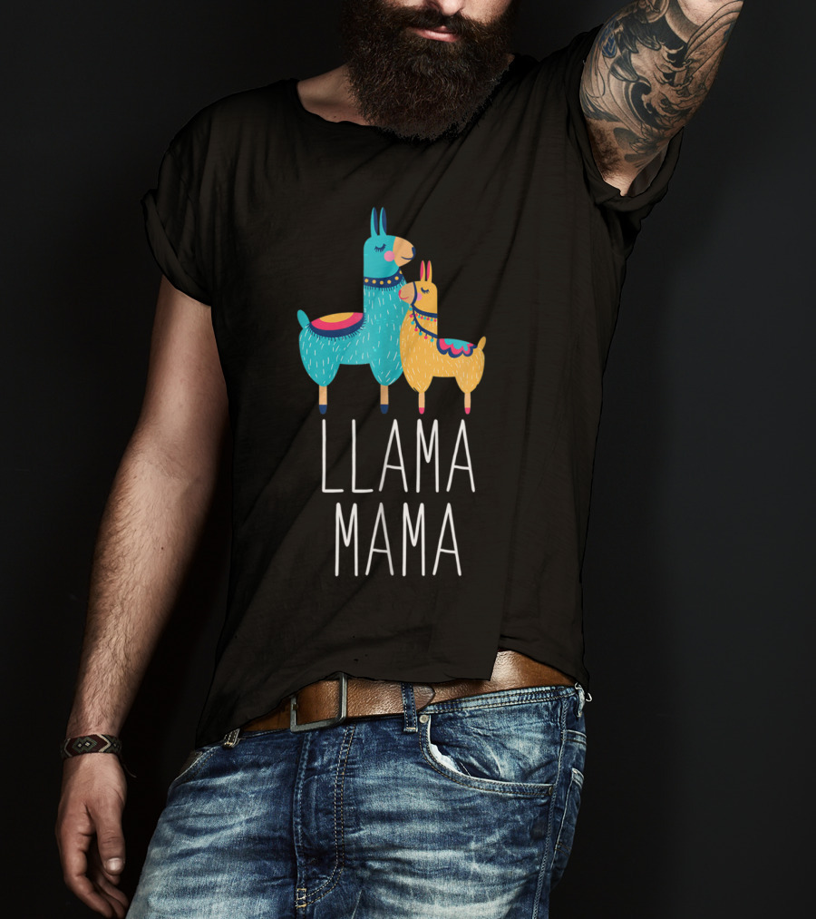 LLAMA MAMA Funny Llamas Mom Meme Cute T-Shirt