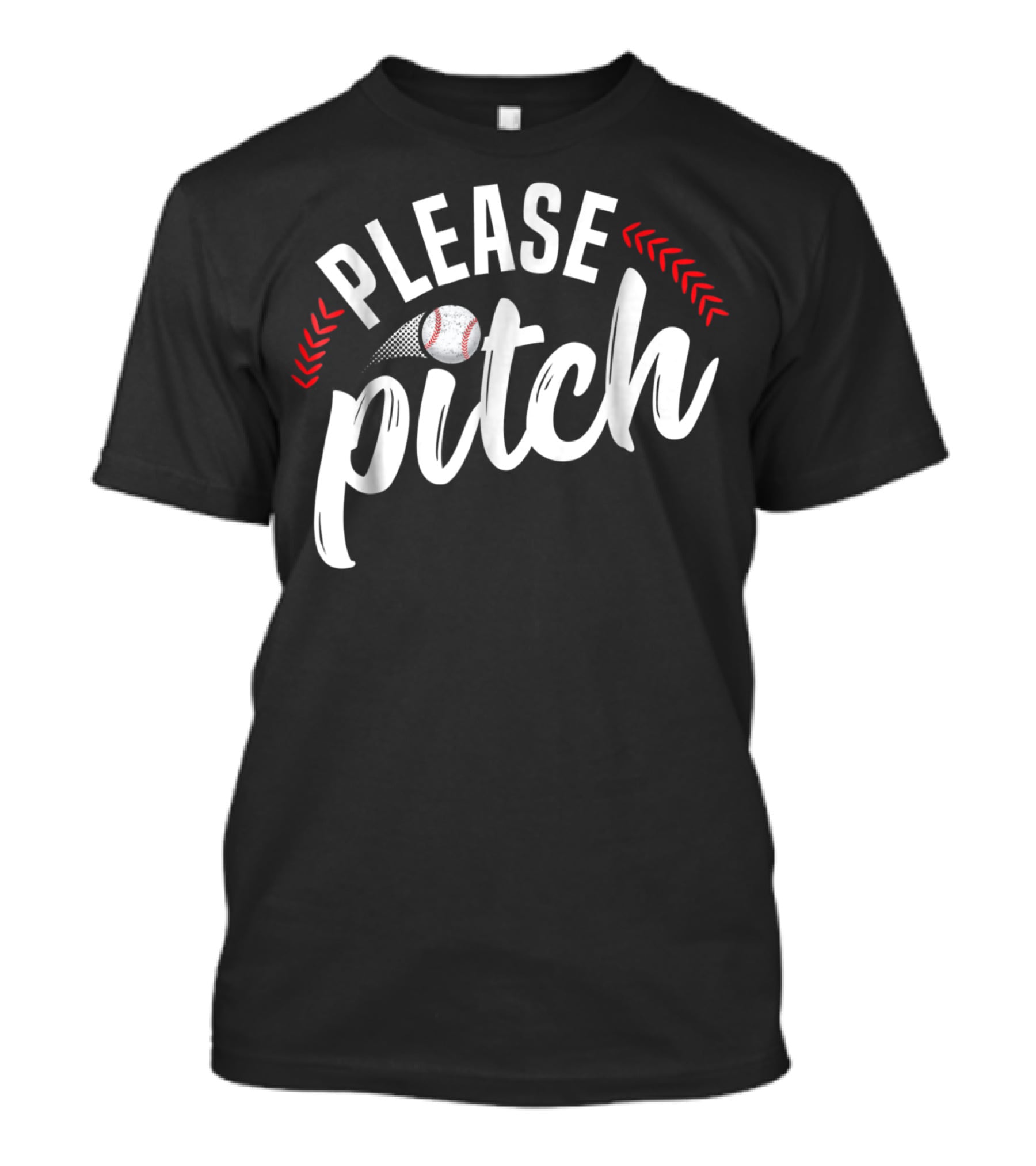 Please Pitch Baseball Funny Adult Humor Mom Pun90 T-Shirt
