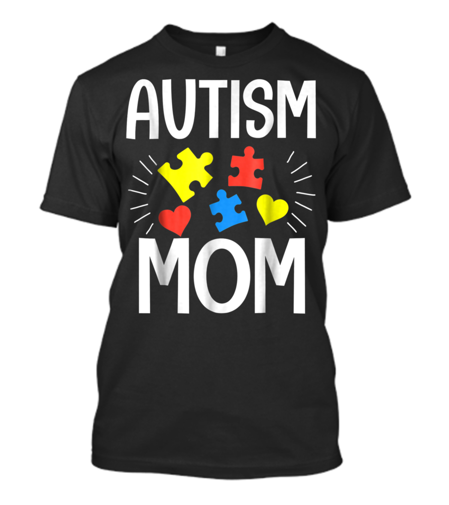 Autism Mom Colorful Puzzle Heart T-Shirt