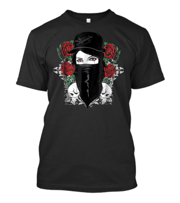 BadAss Assassins Roses And Skulls Cool Mom Awesome T-Shirt