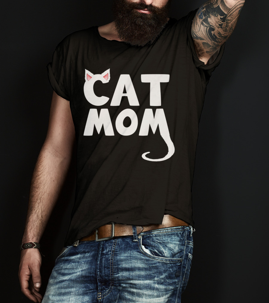 Cat Mom Fun Cat With Ears And Tail T-Shirt