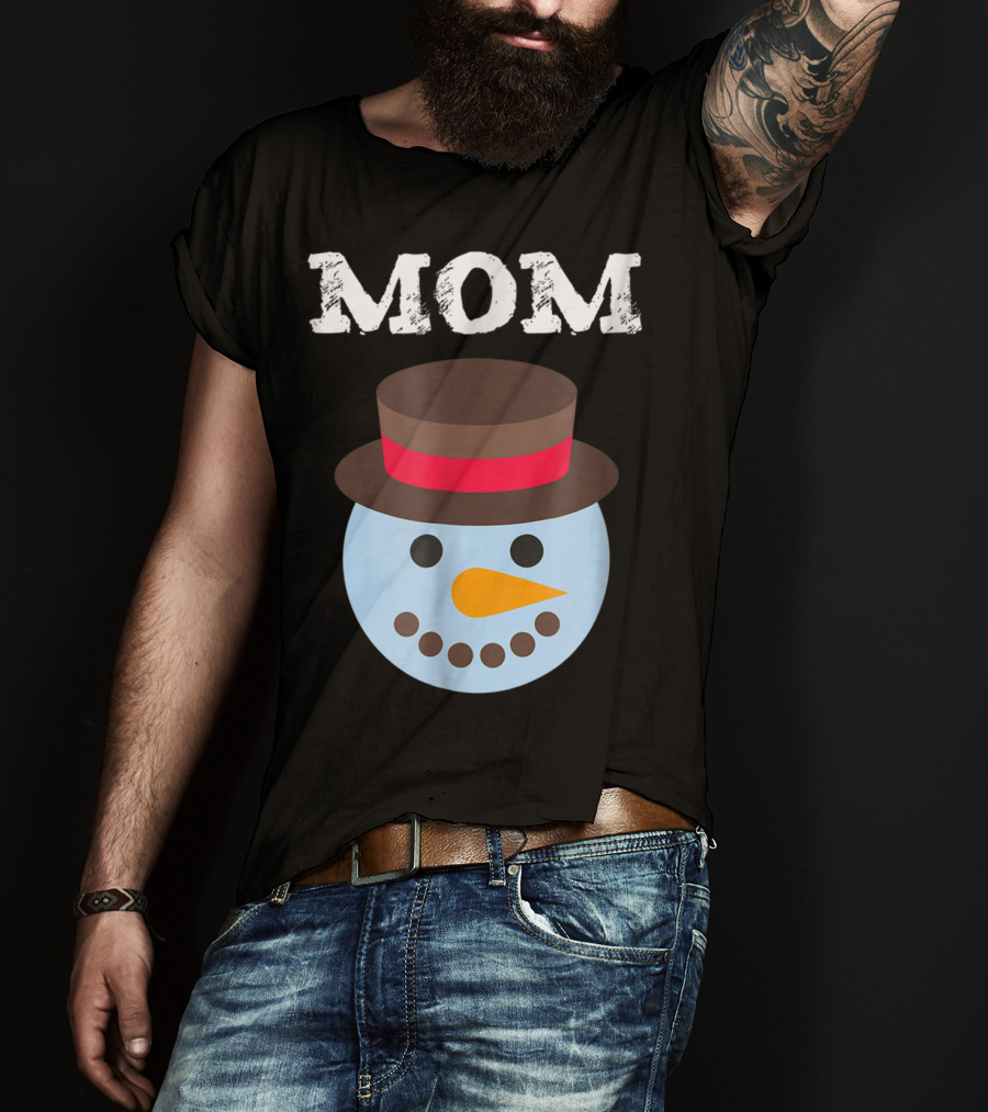 Mom Snowman Fun Family Christmas Matching PJ 30 T-Shirt
