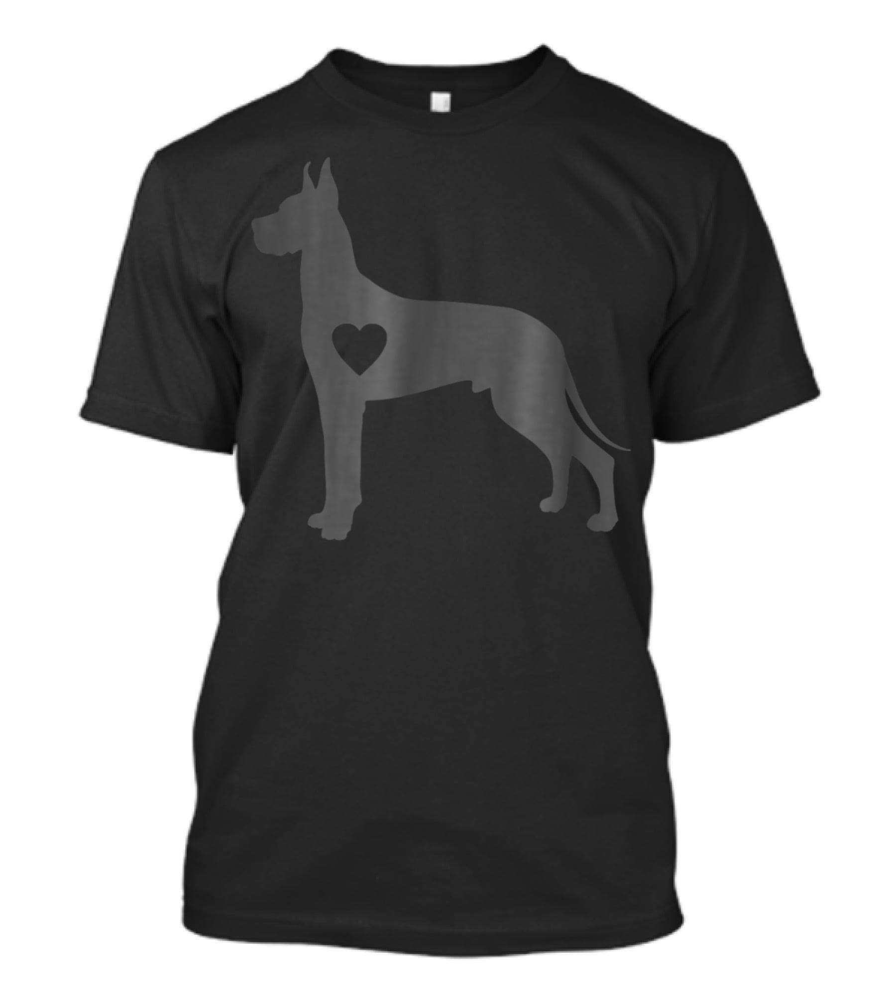 Great Dane Love Heart Silhouette Dog T-Shirt