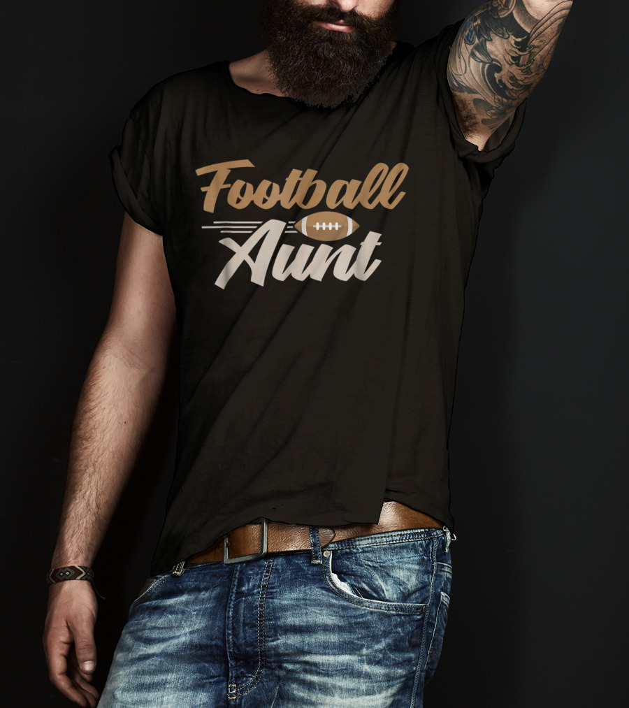 Football Aunt Auntie Sports Family T-Shirt