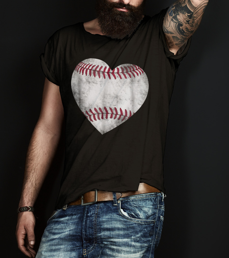 Baseball Heart Baseball And Family81 Vintage Stitching T-Shirt