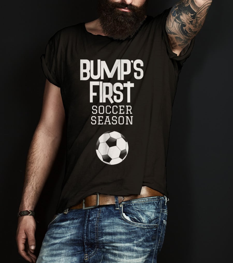 Bump's First Soccer Season New Expecting Mom To Be Soccer Ball T-Shirt