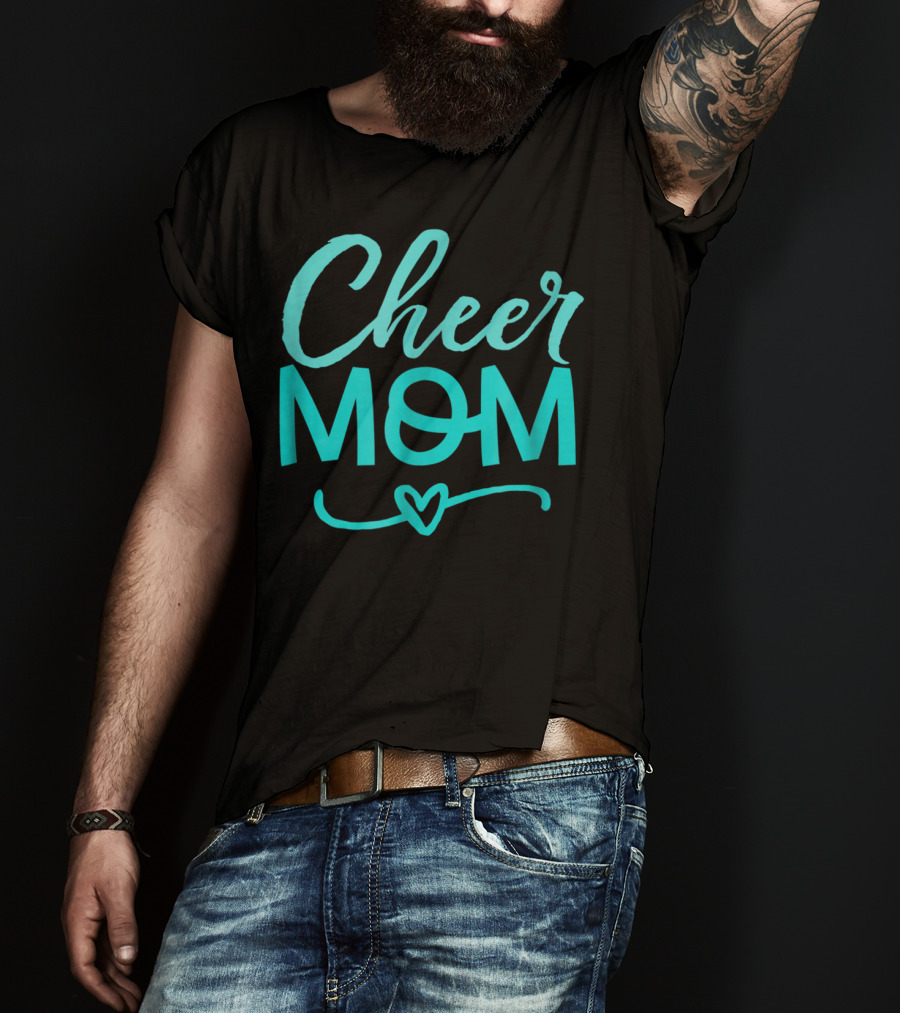 Cheer Mom Heart Symbol For All Moms Around The World T-Shirt