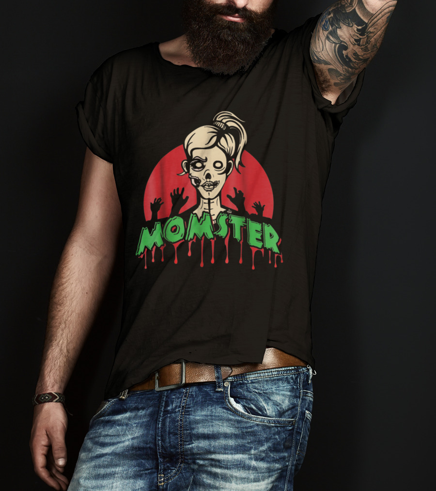 Momster Zombie Funny Parents Halloween Costume T-Shirt