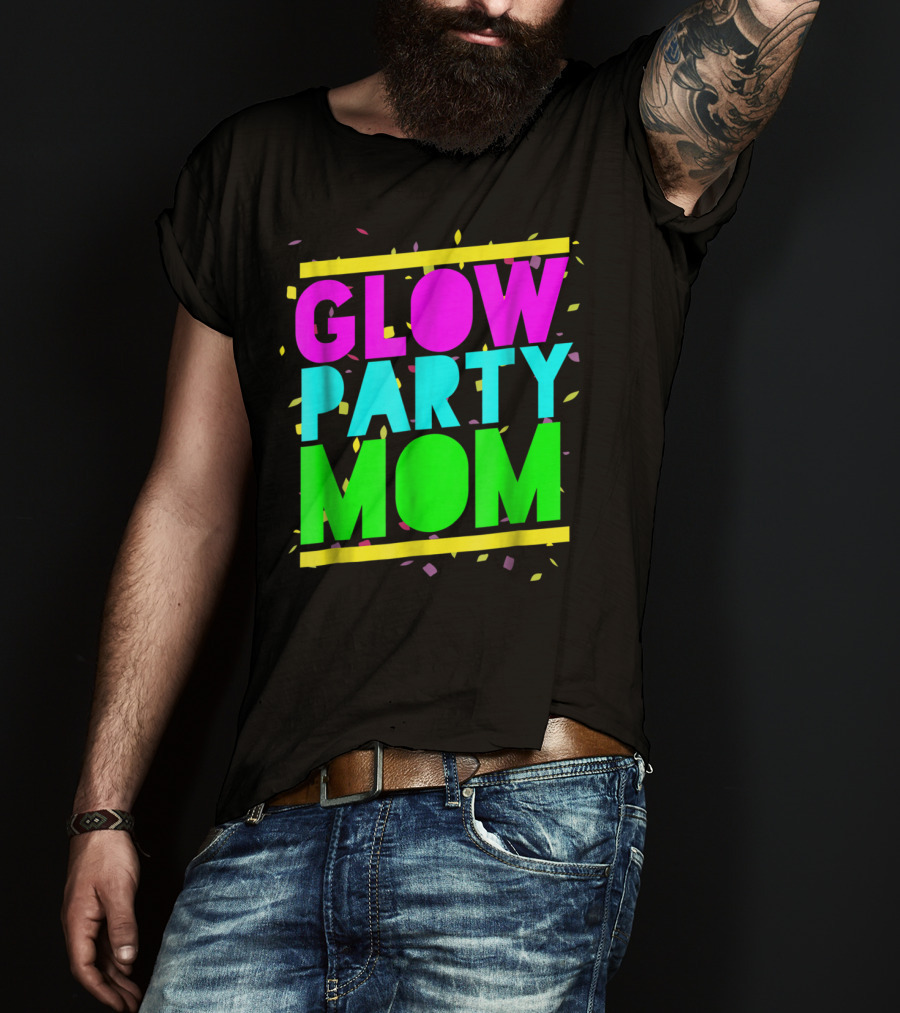 Glow Party Mom23 Celebration Neon Confetti T-Shirt