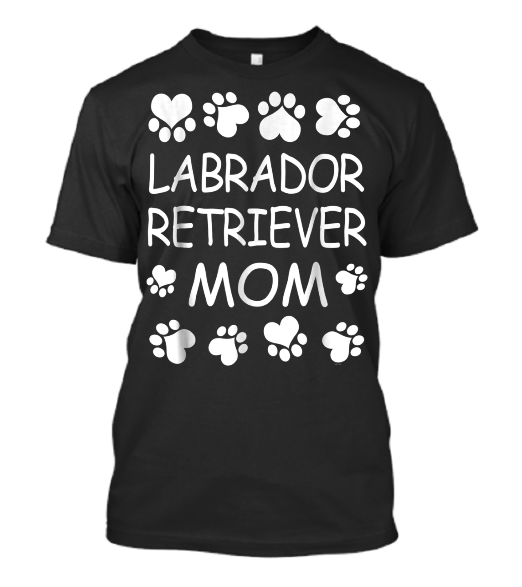 Labrador Retriever Mom Paw Print Heart T-Shirt