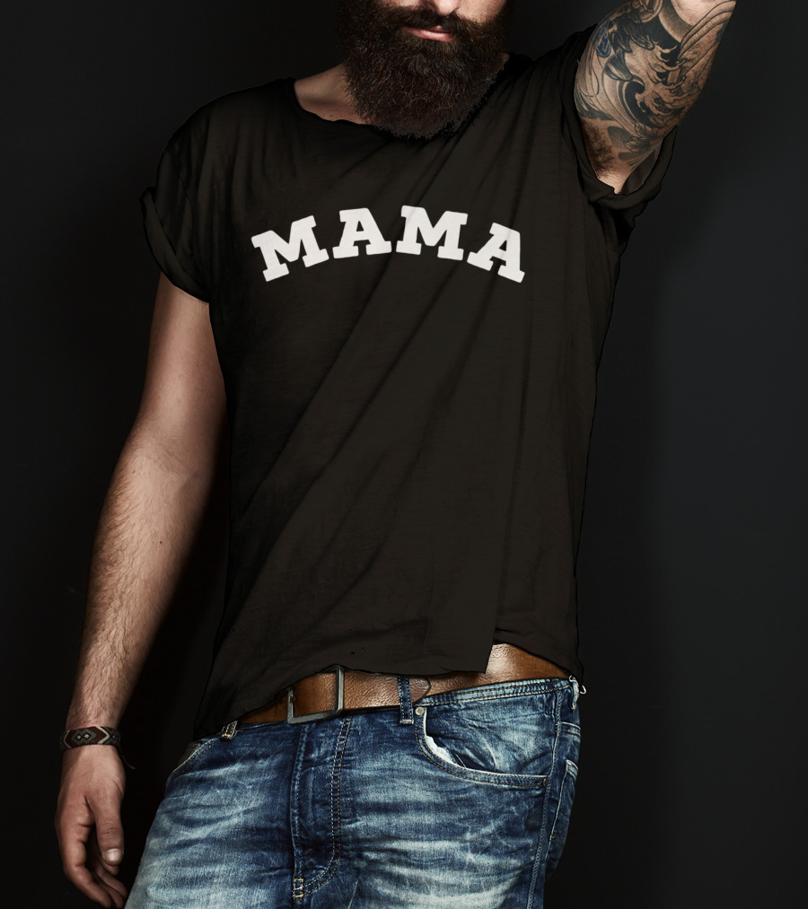 Mama - Bold White Varsity T-Shirt