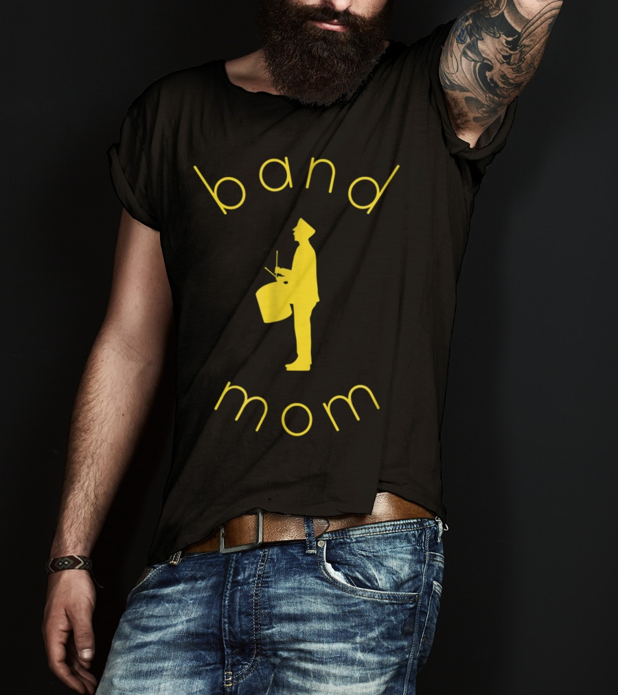 Band Mom School Colors Marching Band Parent T-Shirt