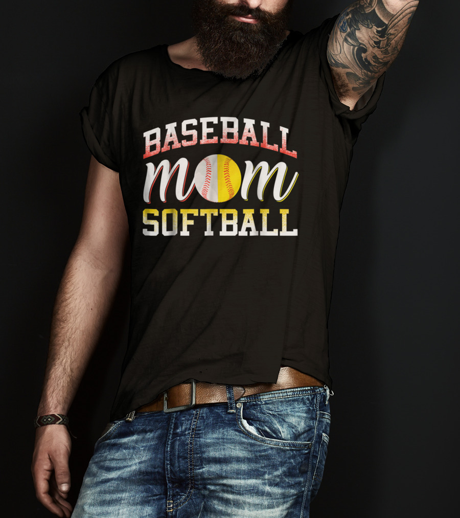 Baseball Mom Softball Mom Love Baseball Softball T-Shirt
