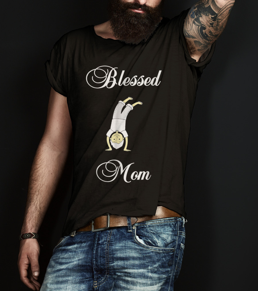 Blessed Mom With Handstand Boy T-Shirt