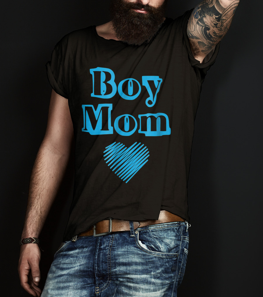Boy Mom Heart Perfect New Mom Of Boys T-Shirt