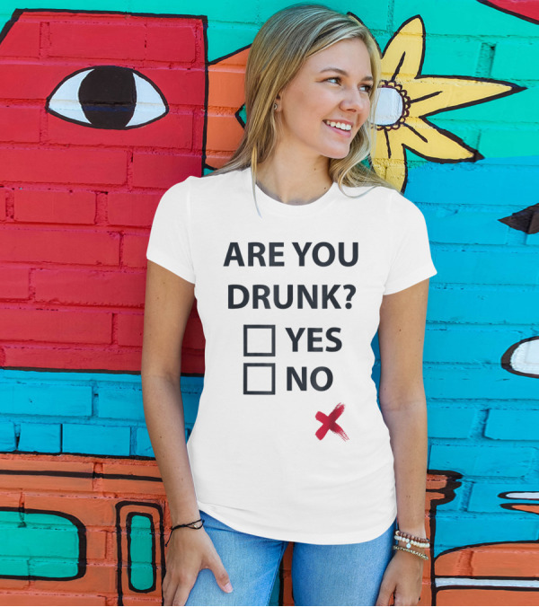 Are You Drunk Yes No X Christmas Beer Mom I Love Day Drinking T-Shirt