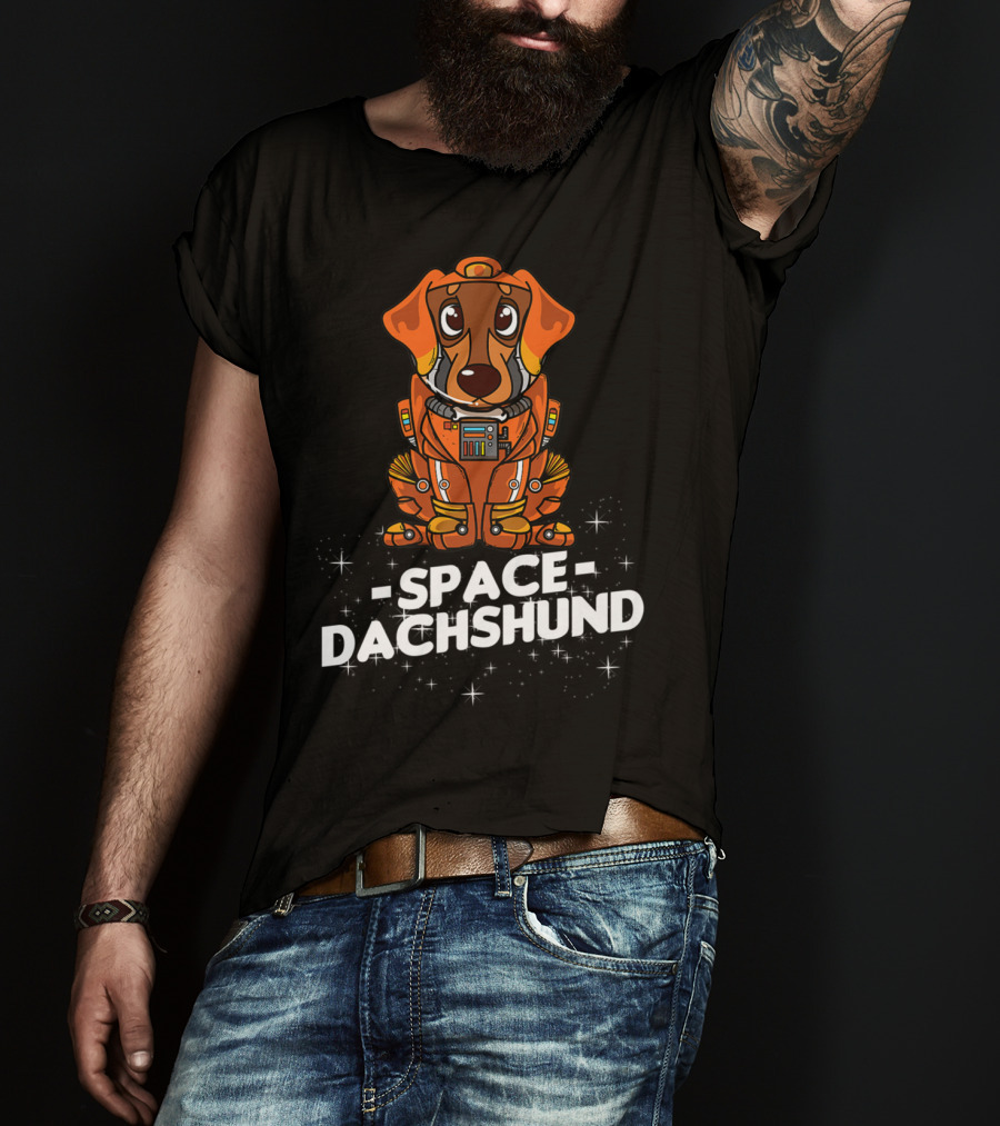 Space Suit Christmas Dachshund Dog T-Shirt