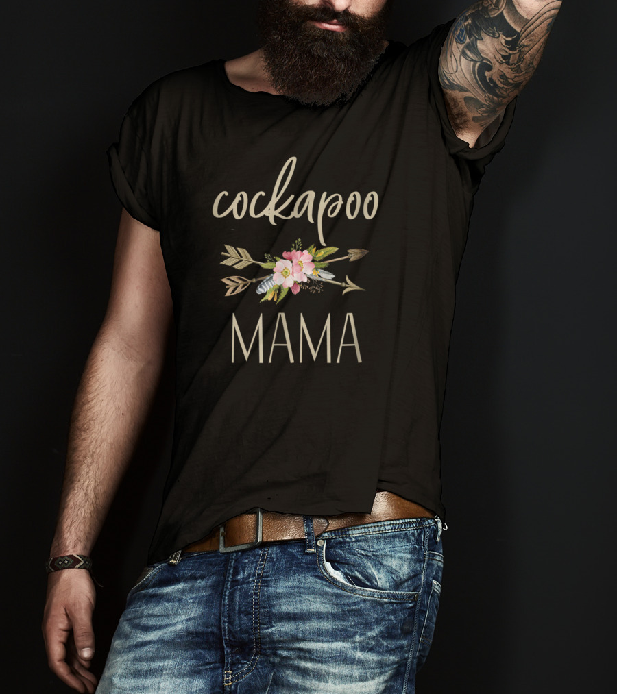 Cockapoo Mama Floral Arrow T-Shirt