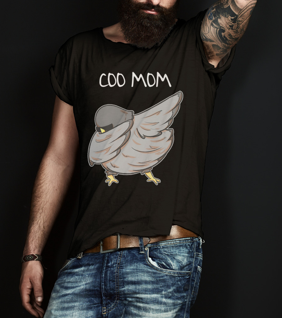 Coo Mom Pigeon Funny Cool Bird Pun Dabbing T-Shirt
