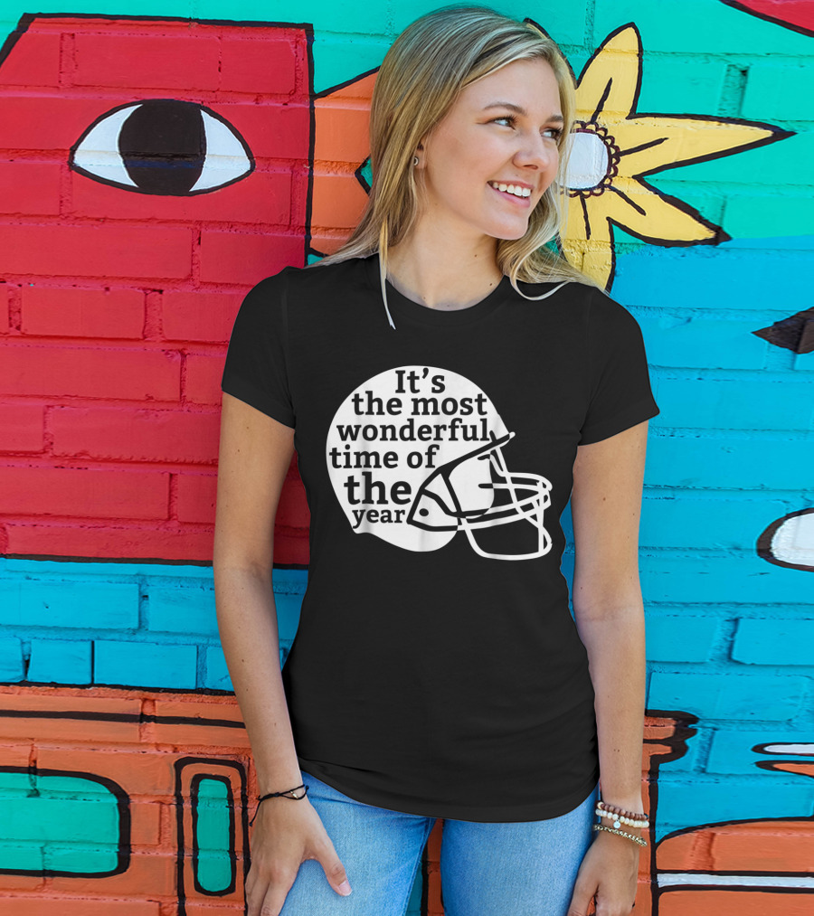 It's The Most Wonderful Time Of The Year Football Helmet T-Shirt