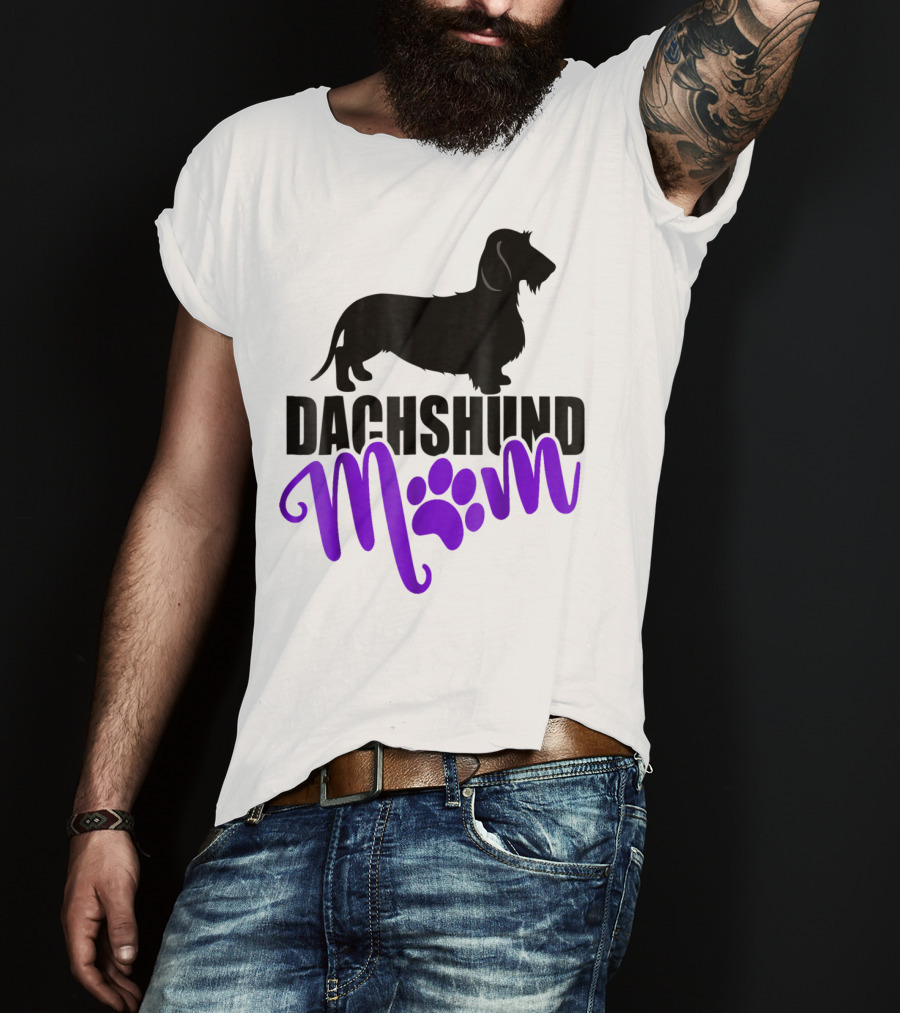 Dachshund Mom Wirehair Paw T-Shirt