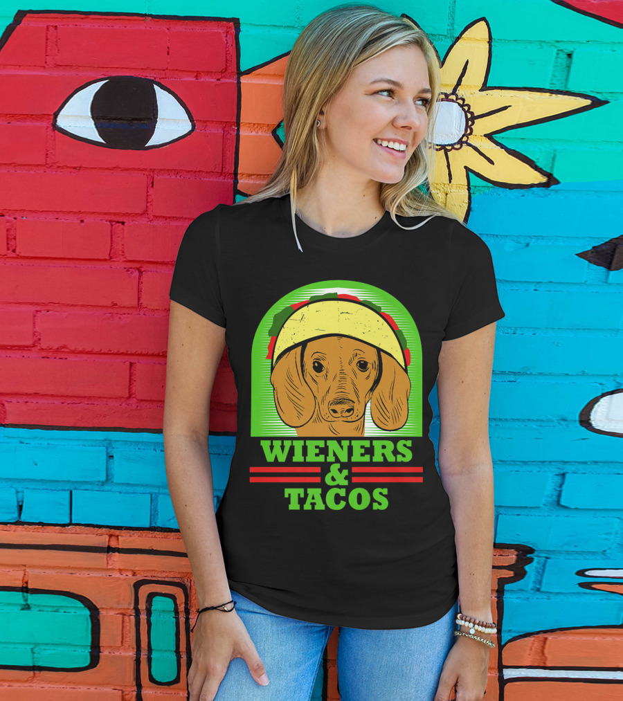 Wieners And Tacos Dachshund Wiener Dog Taco Lover Doxie T-Shirt
