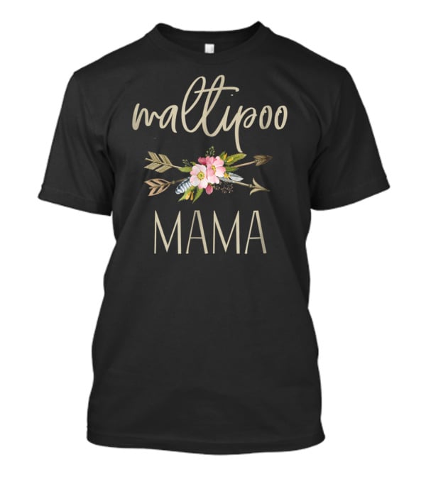 Maltipoo Mama Floral Arrow T-Shirt