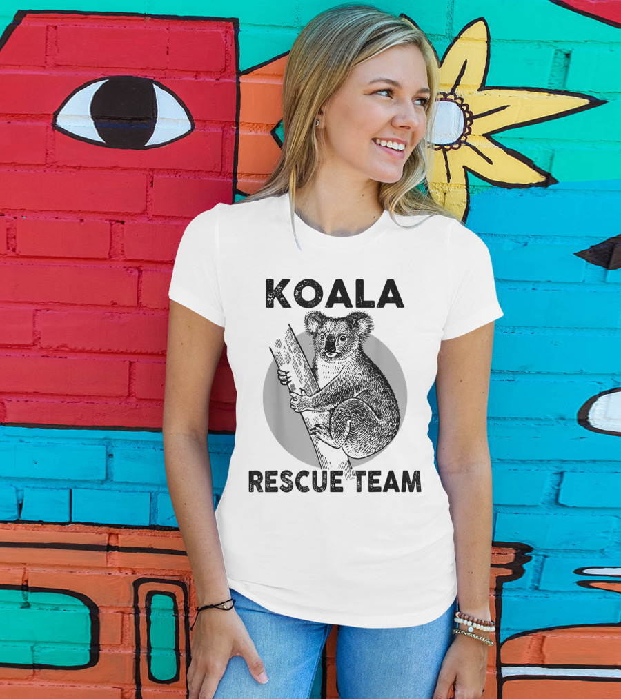 Koala Rescue Team Vintage Animals Outfits Save The Koala Bear T-Shirt