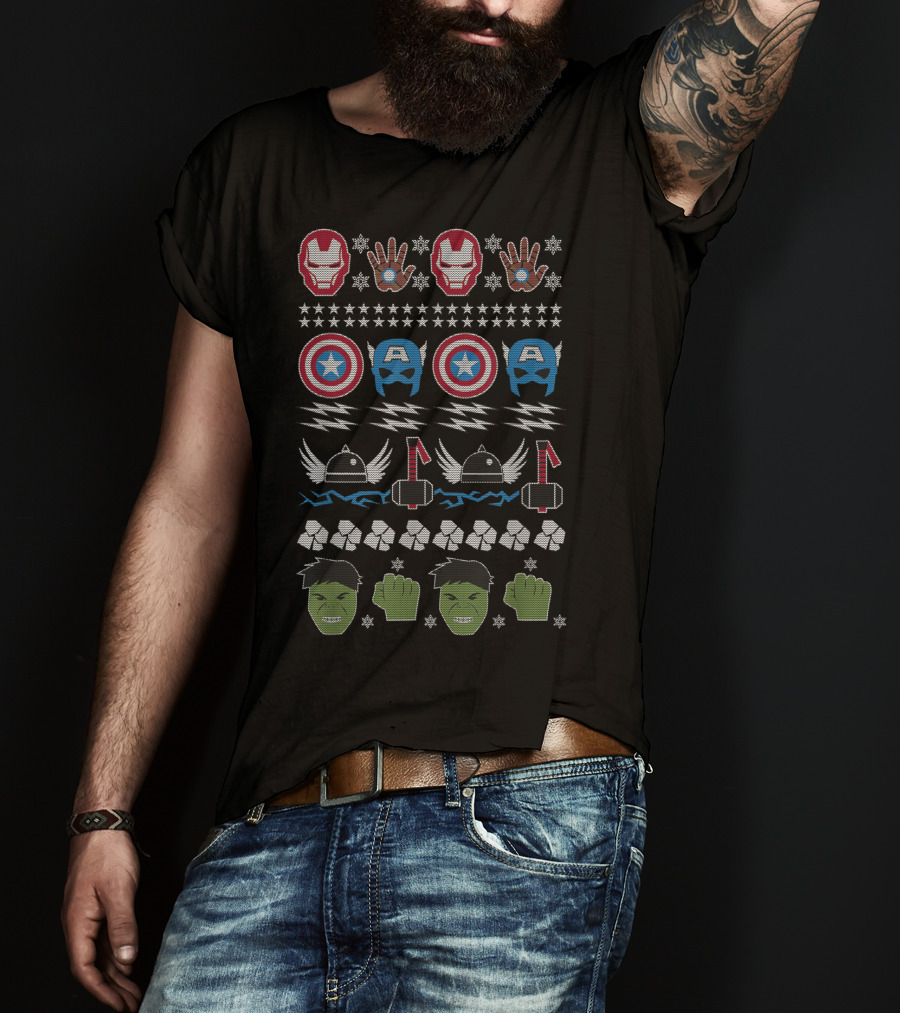 Iron Man Captain America Thor Hulk T-Shirt