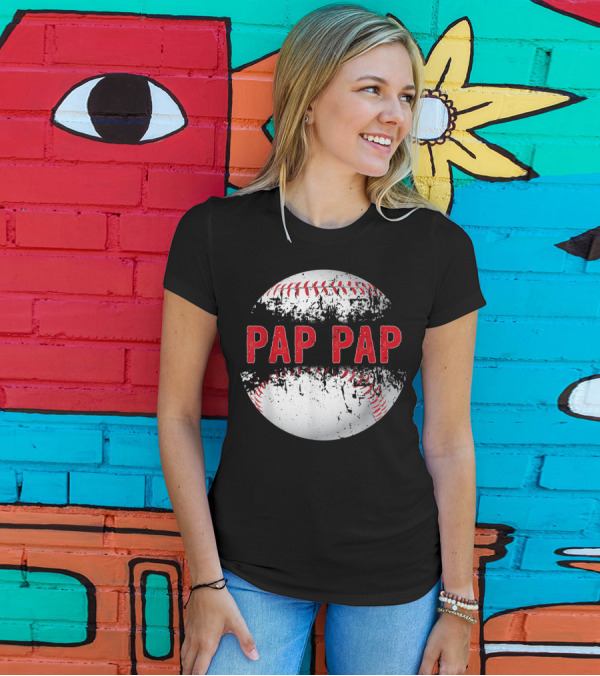 Pap Pap Baseball Softball Lover Father's Day T-Shirt