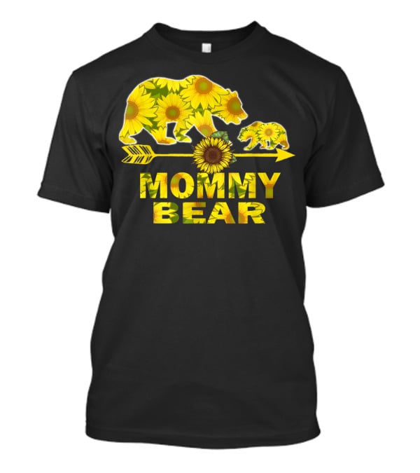 Mommy Bear Sunflower Arrow Mother Father T-Shirt