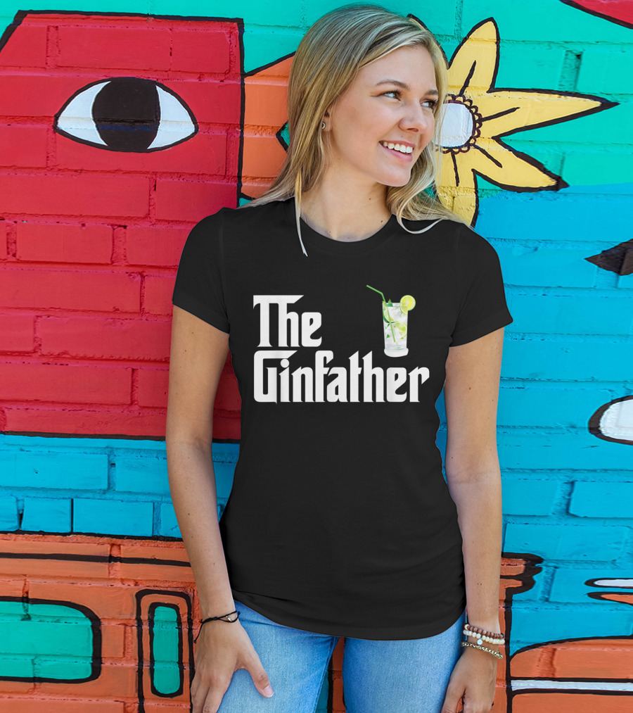 The Gin Father With Lime And Straw Gin And Tonic T-Shirt