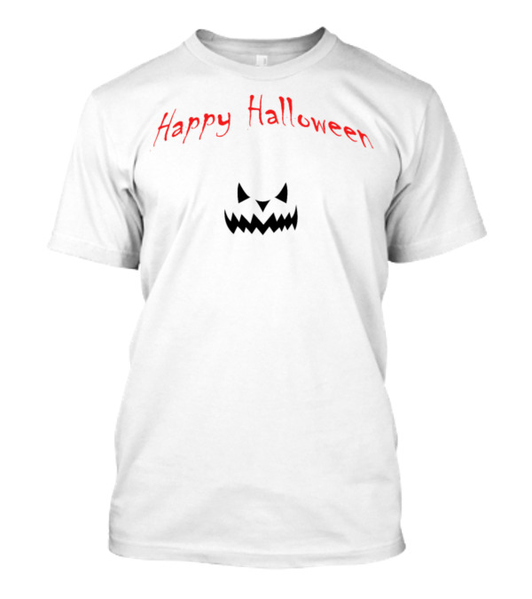 Happy Halloween Creepy Pumpkin Face T-Shirt