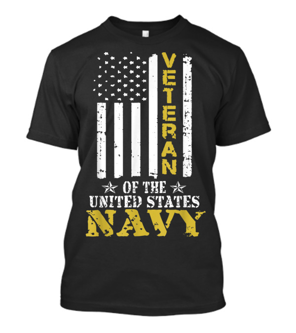 Veteran Of The United States Navy American Flag T-Shirt