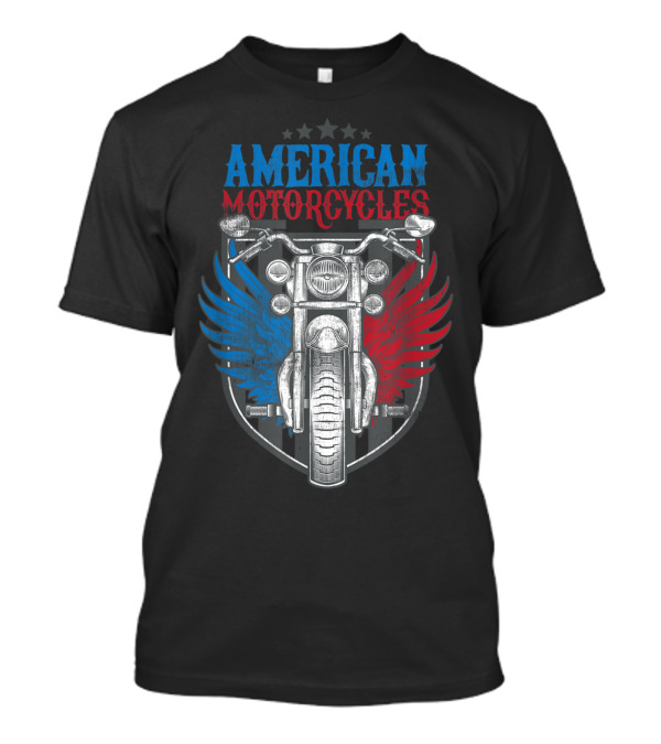 American Motorcycles Biker Motorcycle Wings T-Shirt