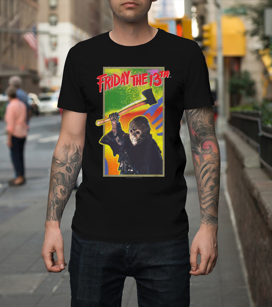 Friday The 13th Game Jason with Axe Retro T-Shirt