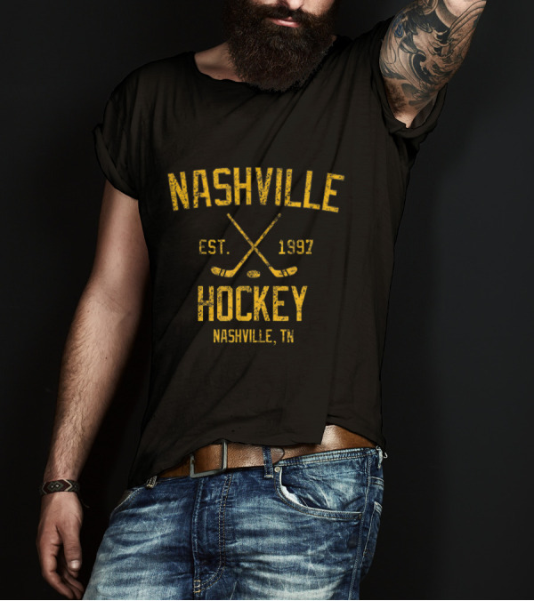 Nashville Hockey Est. 1997 Vintage Logo Nashville TN T-Shirt