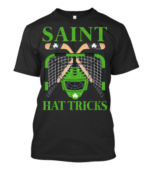 Saint Hat Tricks Leprechaun Hockey Luck T-Shirt