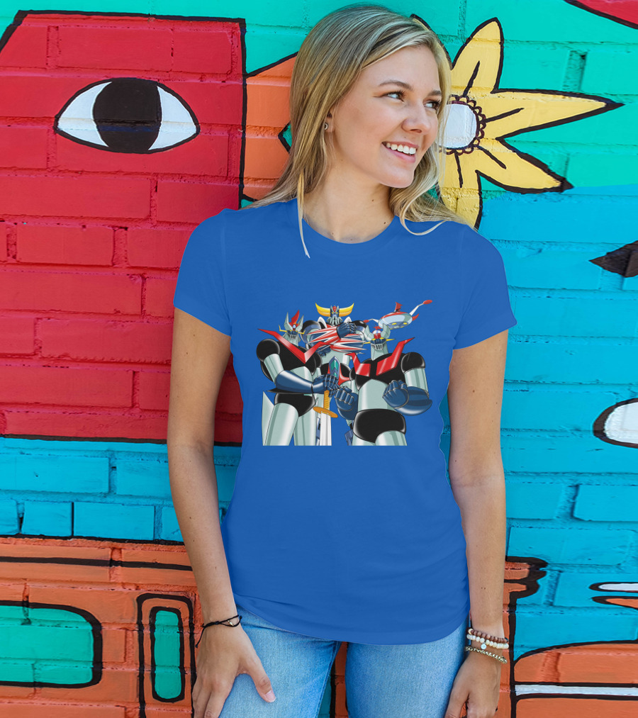 Mazinger Grendizer Robot Trio Battle Stance T-Shirt