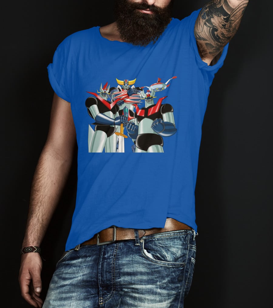 Mazinger Grendizer Robot Trio Battle Stance T-Shirt