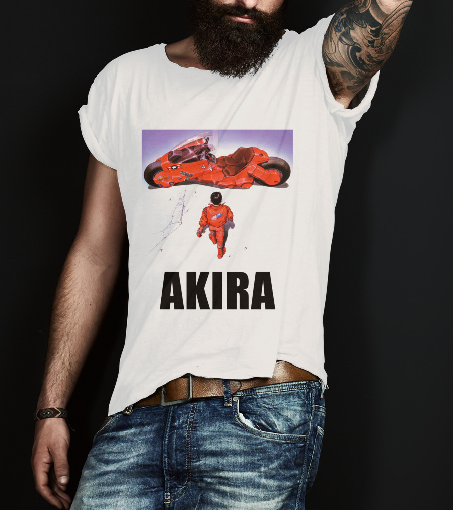 Kaneda Iconic Red Motorcycle Akira T-Shirt