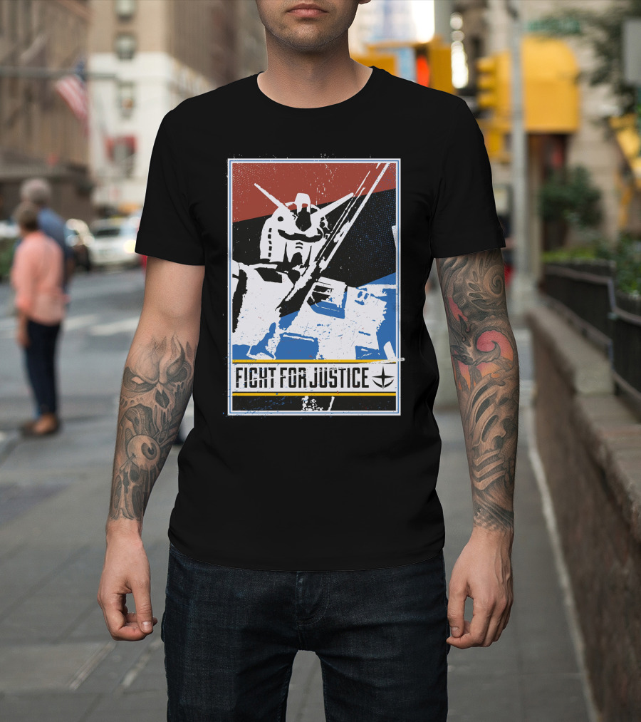 Gundam Fight For Justice Robot T-Shirt