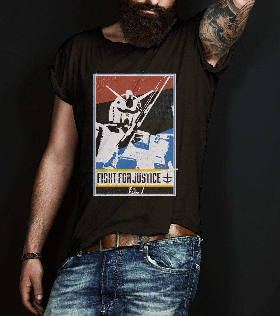 Gundam Fight For Justice Robot T-Shirt