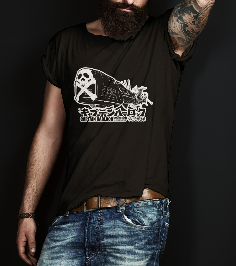 Captain Harlock Space Pirate Dimension Voyage Arcadia T-Shirt