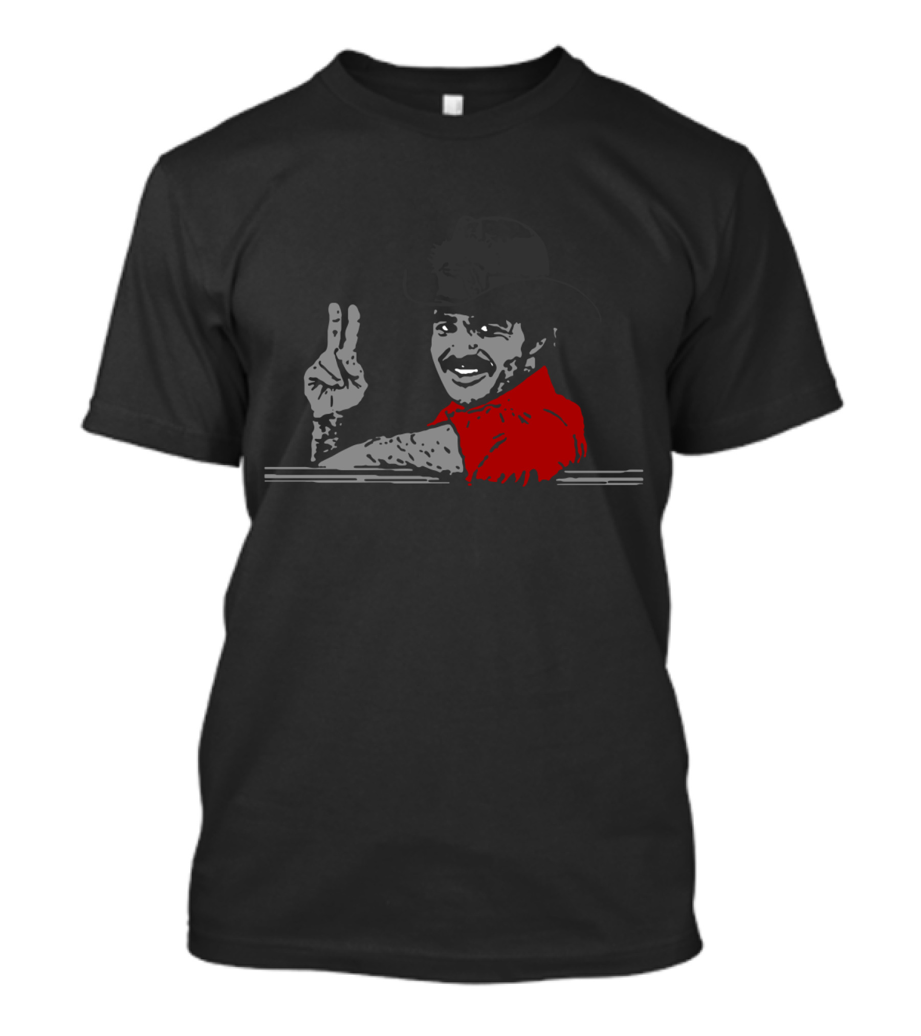 Smokey And The Bandit Burt Reynolds Peace Sign Red T-Shirt