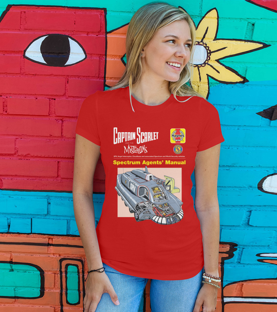 Captain Scarlet And The Mysterons Spectrum Agents' Manual SPV Haynes Cloudbase Spectrum World Security Vehicles T-Shirt