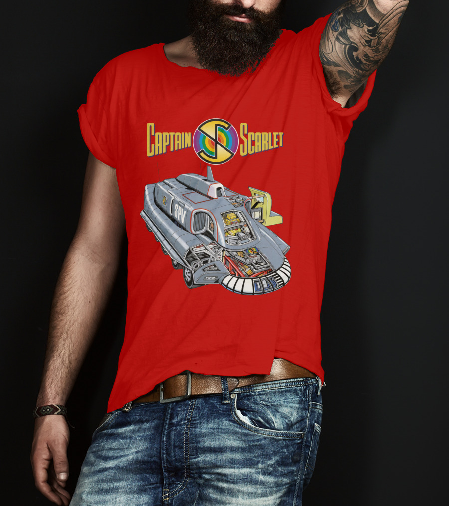 Captain Scarlet SPV Spectrum Pursuit Vehicle Blueprint T-Shirt