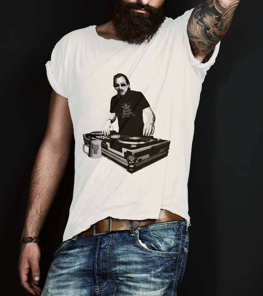 DJ Fever Black Death Coffee Turntable Maven T-Shirt