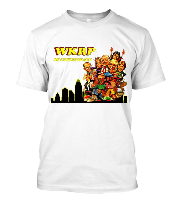 WKRP In Cincinnati Characters And Skyline T-Shirt